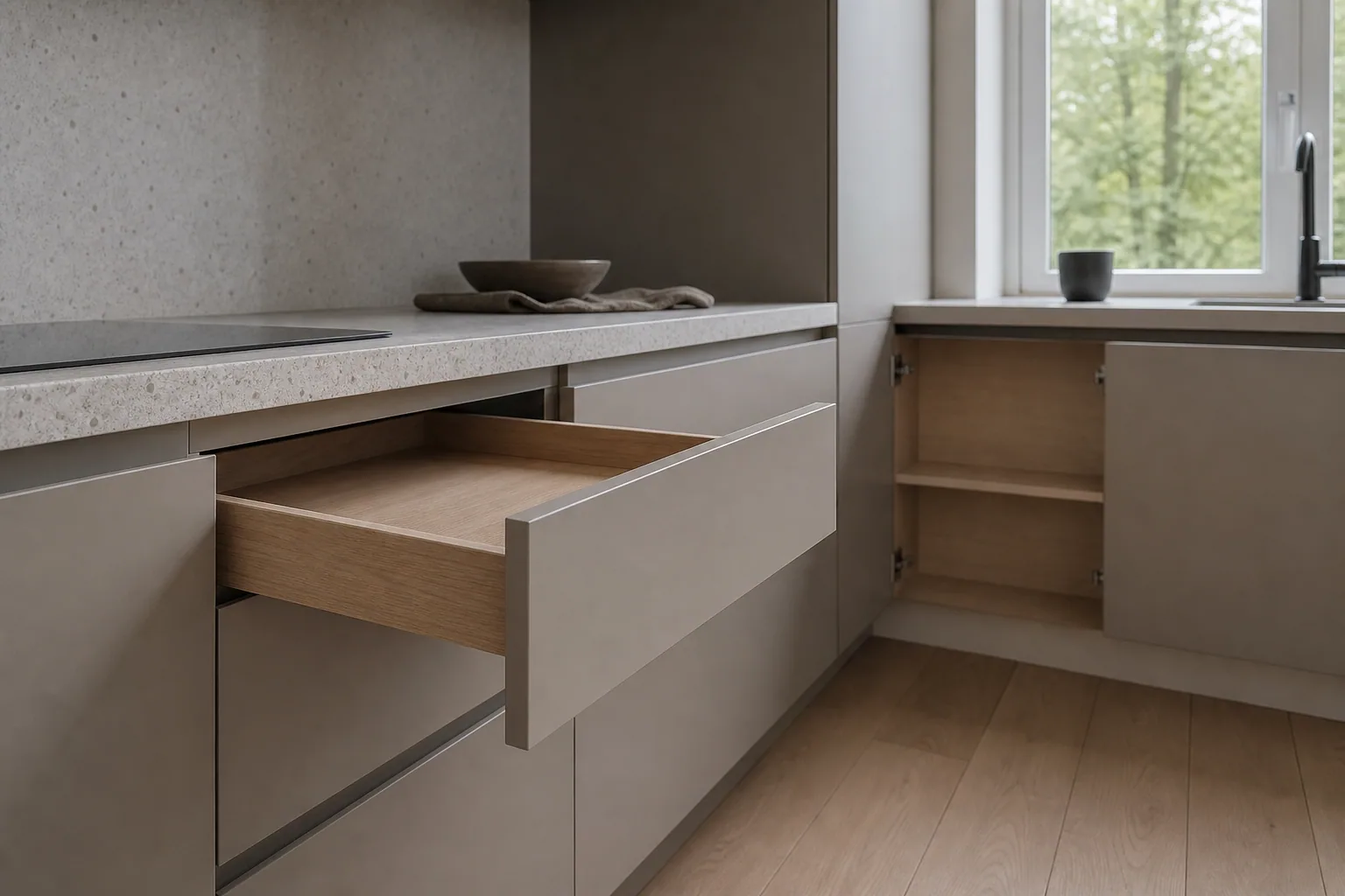 Representative modern kitchen cabinet application
