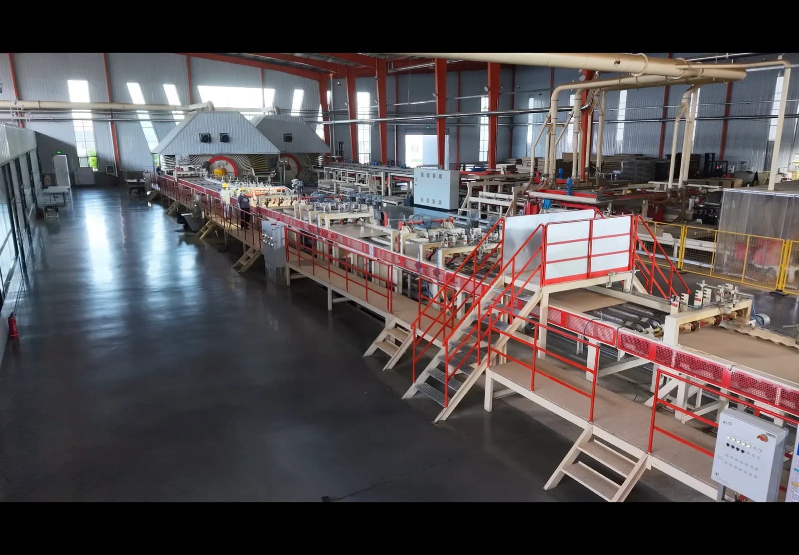 Thin MDF board continuous press production line at Xinyao Wood