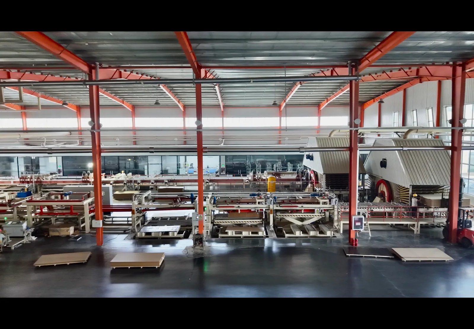 MDF fiber preparation and board production line